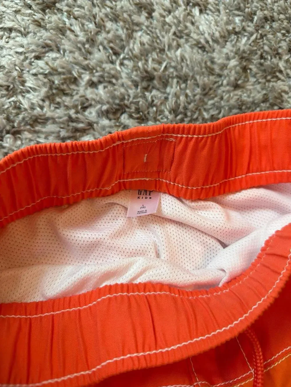 GAP Kids Boys Orange Yellow Colorblock Swim Trunks Large